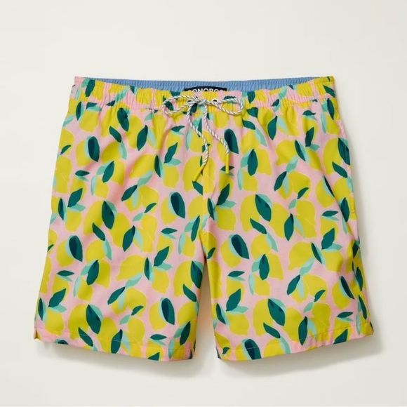 Bonobos Riviera Swim Trunks Board Shorts Painted Lemons Pockets Size Large‎ - Picture 5 of 13